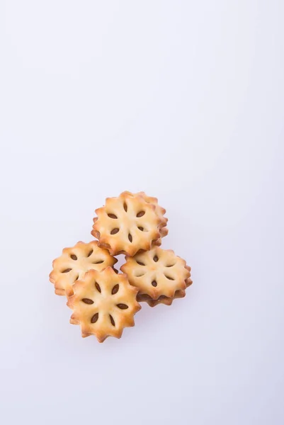 Kekse Mit Füllung Auf Dem Hintergrund — Stockfoto