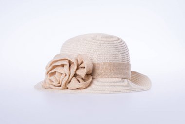 Bayan ya da çiçek ile oldukça hasır şapka şapka.