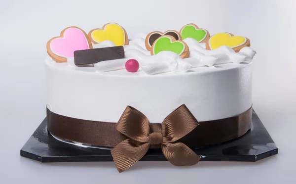 バレンチノ日またはアイス クリーム ケーキのケーキ. — ストック写真