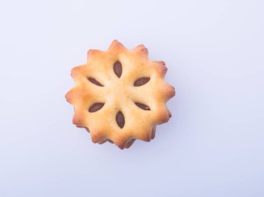 arka plan üzerinde doldurma ile kurabiye bisküvi