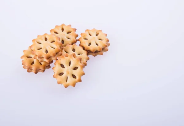 Cookies sušenky s náplní na pozadí — Stock fotografie