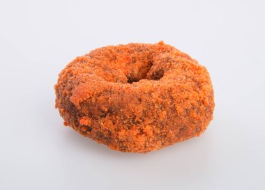 Çörek veya şekerli elma elma şarabı Donuts bir arka plan üzerinde.