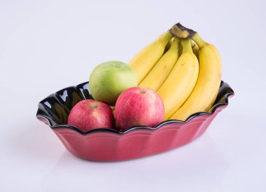 Meyve veya meyve karışımı arka planda