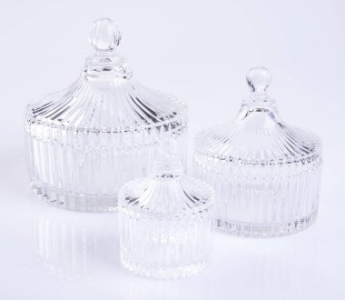 kavanoz veya kristal kavanozun arka planda