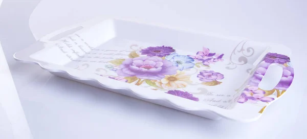 tray or empty plastic tray on a background