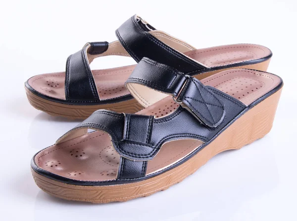 Sandalo Donna Scarpa Sfondo — Foto Stock