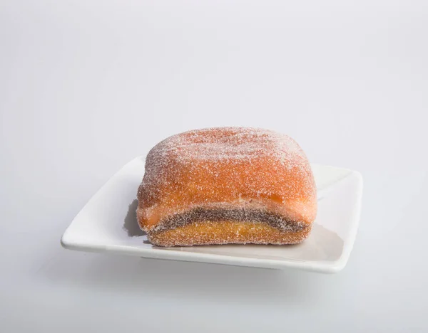 Donut Oder Zucker Donut Auf Einem Hintergrund — Stockfoto