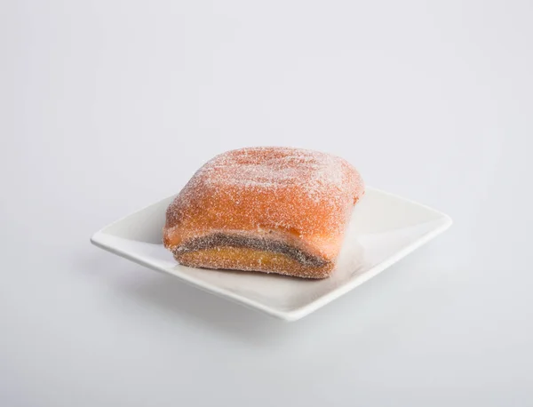 Donut Oder Zucker Donut Auf Einem Hintergrund — Stockfoto