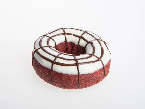 Dona Donut Chocolate Sobre Fondo —  Fotos de Stock