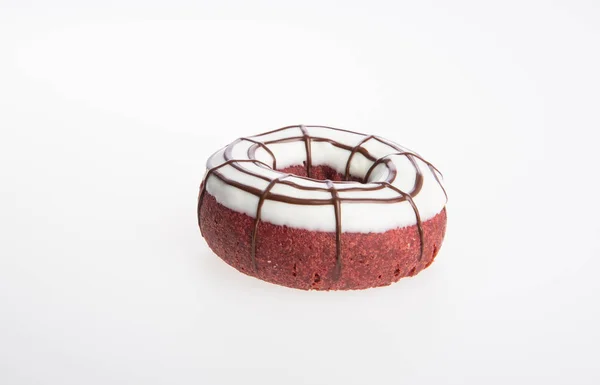 Dona Donut Chocolate Sobre Fondo — Foto de Stock