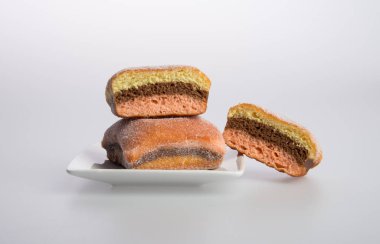 bir arka plan üzerinde çörek veya şeker çörek.