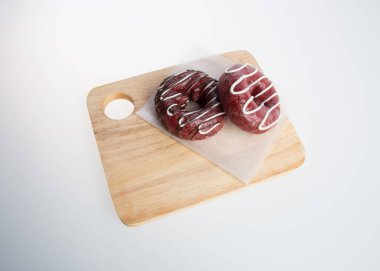 çörek veya bir arka plan üzerinde taze çörek.