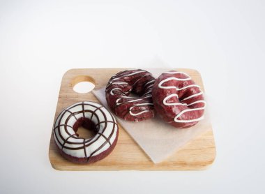 çörek veya bir arka plan üzerinde taze çörek.