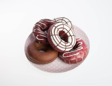 çörek veya bir arka plan üzerinde taze çörek.