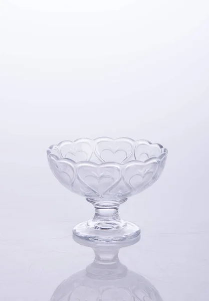 Glass bowl or crystal glass bowl on background. — Stock Photo, Image