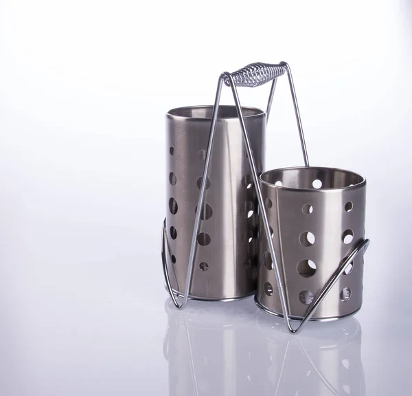 Kitchen utensils holder on background. — Stock Photo, Image