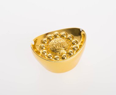 Altın veya Çin Altın külçe demek sembolleri zenginlik ve refah