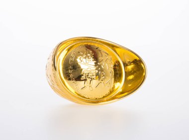 Altın veya Çin Altın külçe demek sembolleri zenginlik ve refah