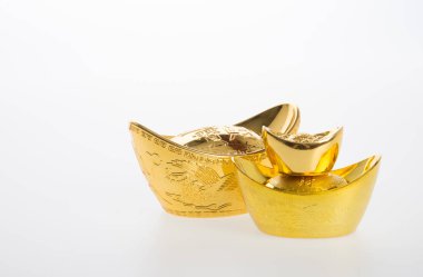 Altın veya Çin Altın külçe demek sembolleri zenginlik ve refah