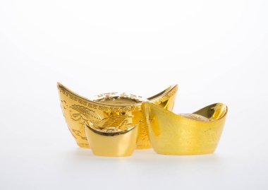 Altın veya Çin Altın külçe demek sembolleri zenginlik ve refah