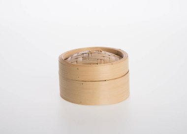 Çin bambu buğulama veya bambu buğulama dimsum adam Tarih için