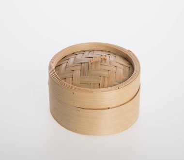 Çin bambu buğulama veya bambu buğulama dimsum adam Tarih için