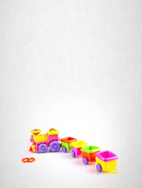 Oyuncak ya da renkli bir arka plan trende.