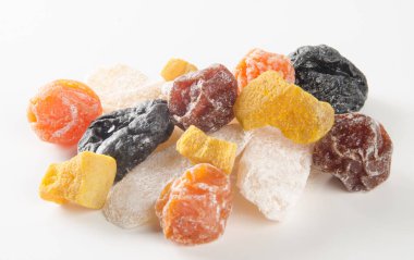 meyve ya da korunmuş mix meyve arka planda korunmuş.