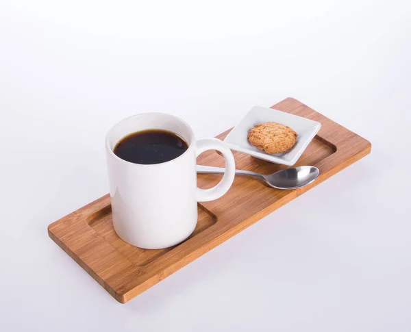 Кофе или кофе с печеньем на заднем плане . — стоковое фото