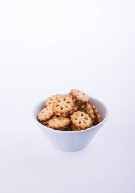 arka plan üzerinde doldurma ile kurabiye bisküvi