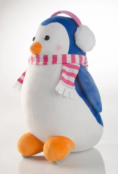 Toy or funny handmade toy penguins on background. — Stock Photo, Image