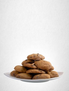 Tanımlama bilgileri veya arka plan üzerinde çikolata Çerezler.