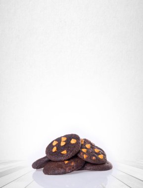 Tanımlama bilgileri veya arka plan üzerinde çikolata Çerezler