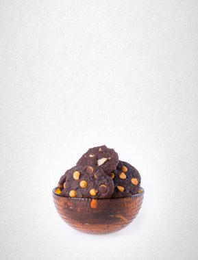 Tanımlama bilgileri veya arka plan üzerinde çikolata Çerezler