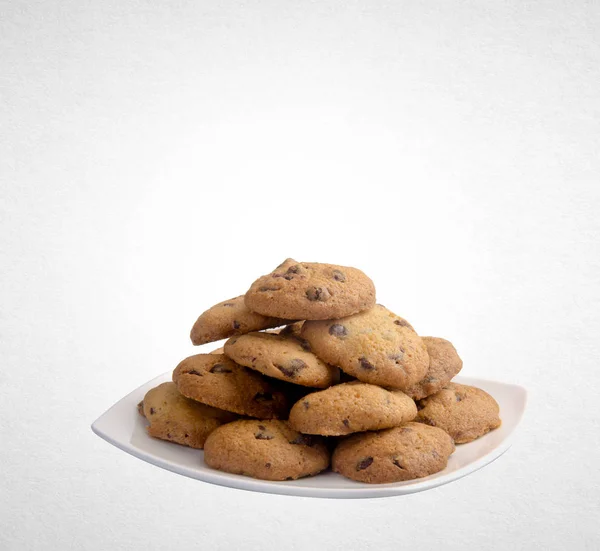 Печиво або шоколадні чіпси на фоні . — стокове фото