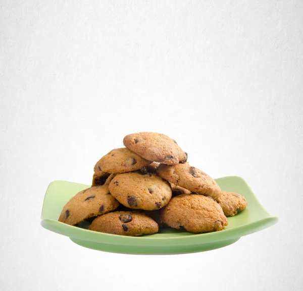 Cookies or Chocolate chips cookies on background. — Stock Photo, Image