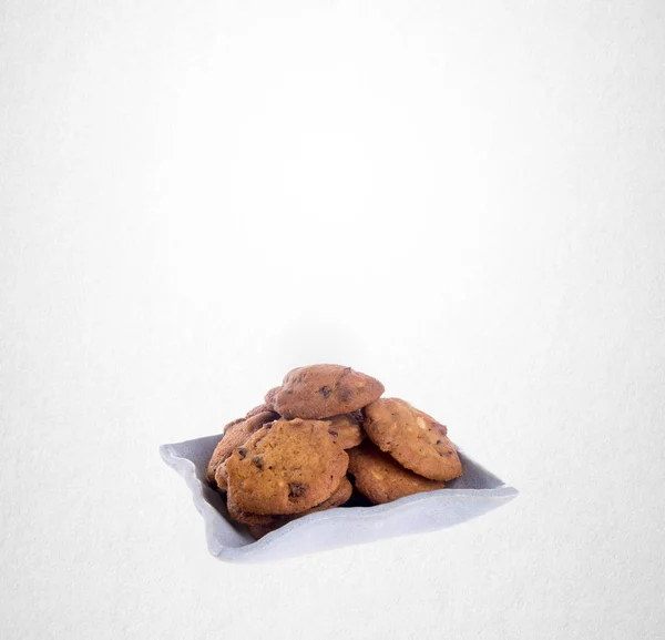 Cookie Kat Vagy Csokoládé Chip Cookie Kat Háttérben — Stock Fotó