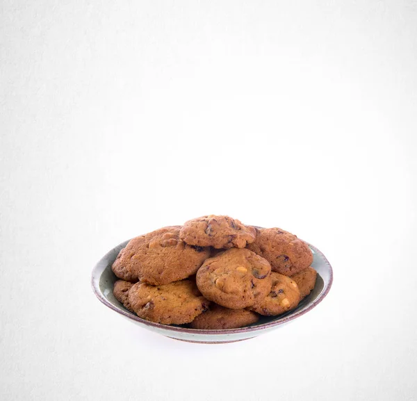 Kekse Oder Schokolade Chips Kekse Auf Hintergrund — Stockfoto