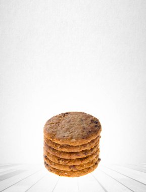 tanımlama bilgilerini veya bir arka plan üzerinde çikolata kurabiye.