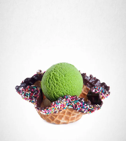 Ice cream scoop or ice cream ball on the background. — Stock Photo, Image