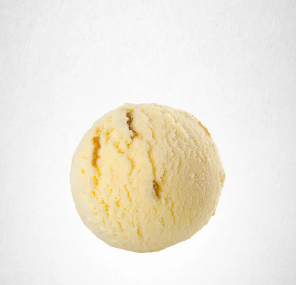 Cuillère à crème glacée ou boule de crème glacée sur le fond . — Photo