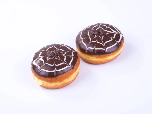 Donut Oder Schokolade Donut Auf Einem Hintergrund — Stockfoto