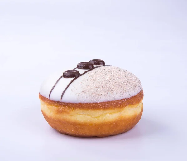 Donut Eller Chocolate Donut Bakgrund Stockbild