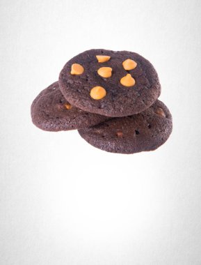 Tanımlama bilgileri veya arka plan üzerinde çikolata Çerezler.