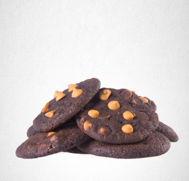 Tanımlama bilgileri veya arka plan üzerinde çikolata Çerezler.