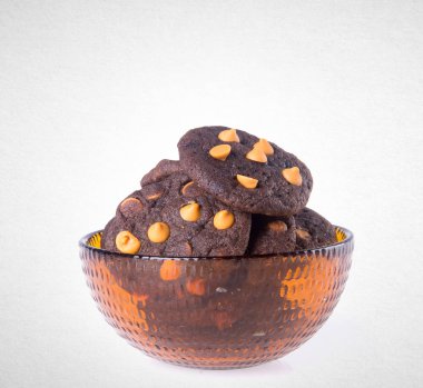 Tanımlama bilgileri veya arka plan üzerinde çikolata Çerezler.