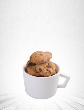 Tanımlama bilgileri veya arka plan üzerinde çikolata Çerezler.