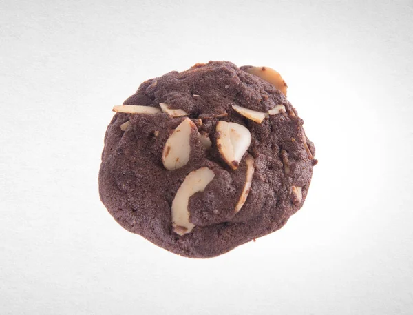 Kurabiye ya da badem çikolatalı çerezleri arka plan üzerinde.