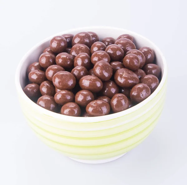 çikolata topları. bir arka plan üzerinde kase çikolata topları