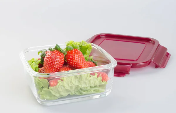 Fresh strawberries on background — Stock Photo, Image